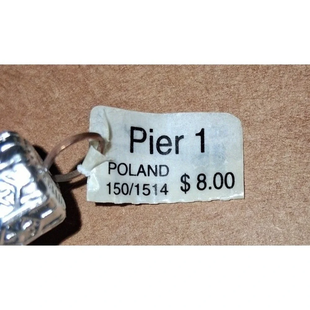 Pier 1 Poland Blown Glass Nutcracker Soldier Christmas Ornament 5.5